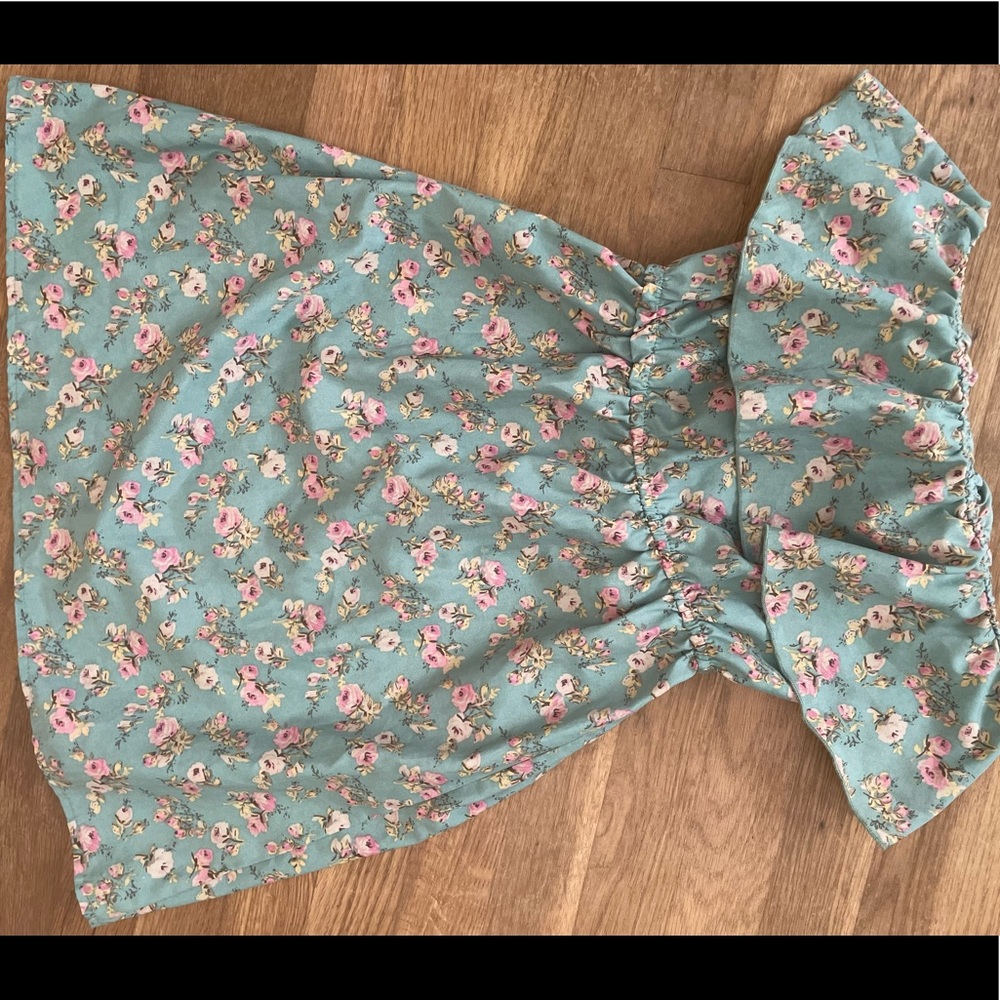 Strapless floral dress